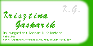 krisztina gasparik business card